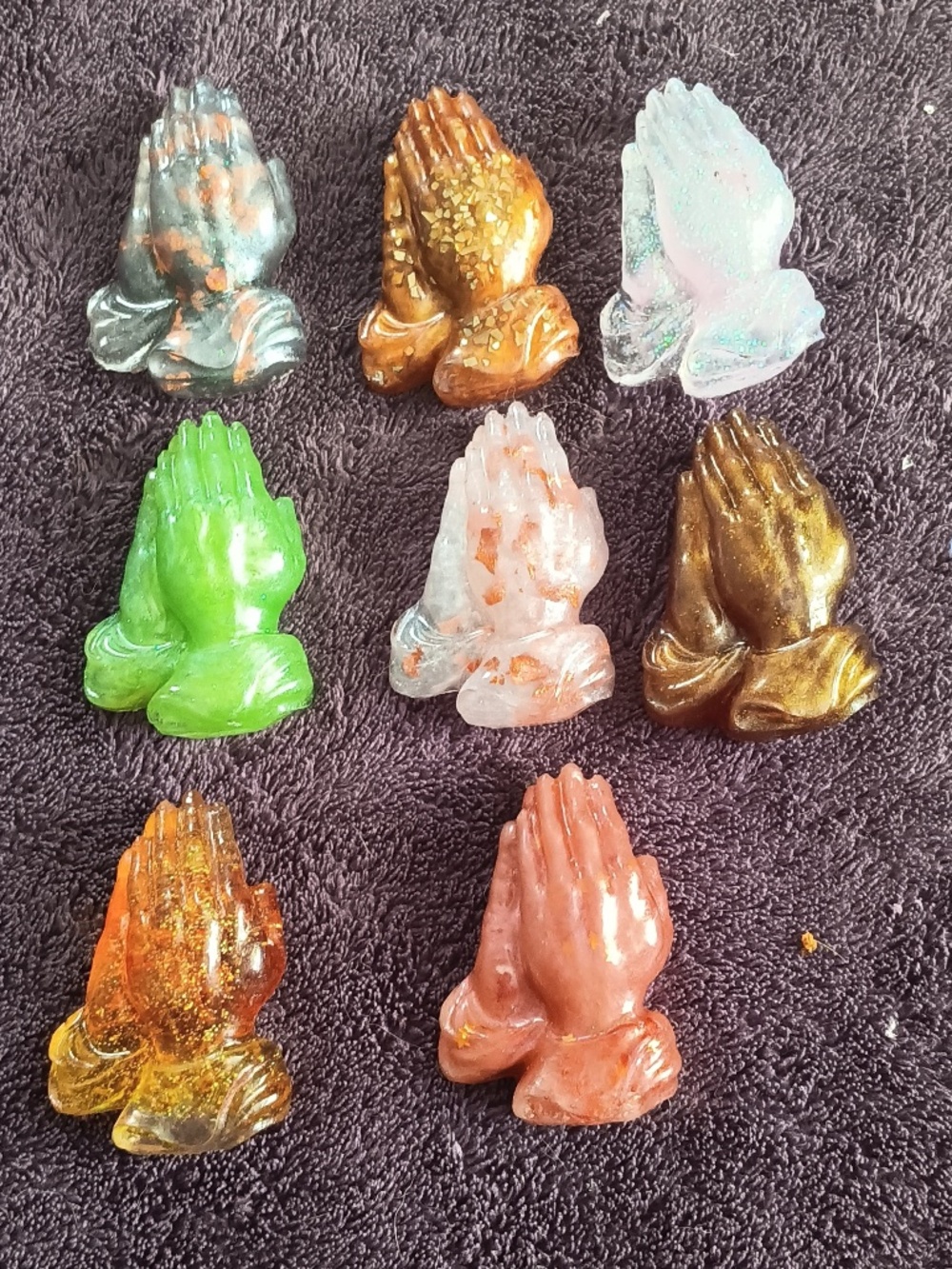 custom resin praying hands